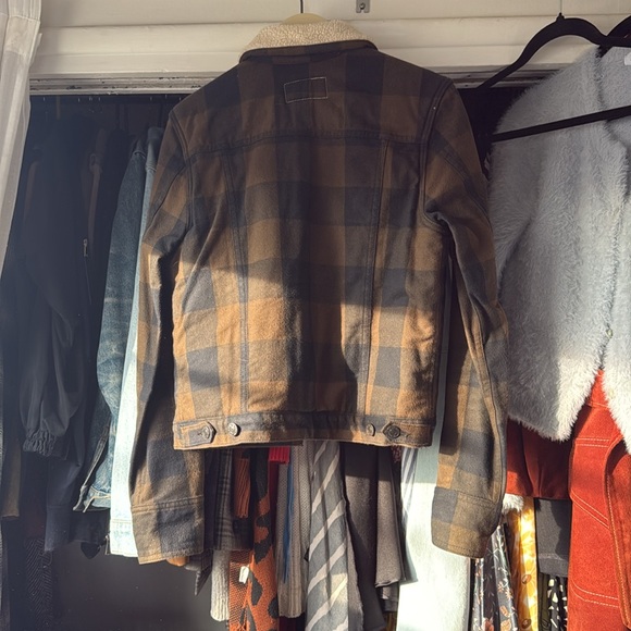 Rag and Bone Plaid Jacket with Shearling Lining - Picture 3 of 7